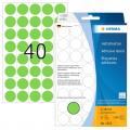 [2255] Herma Haftetiketten Ø 19 mm Grün, 1.280 Etiketten pro Packung